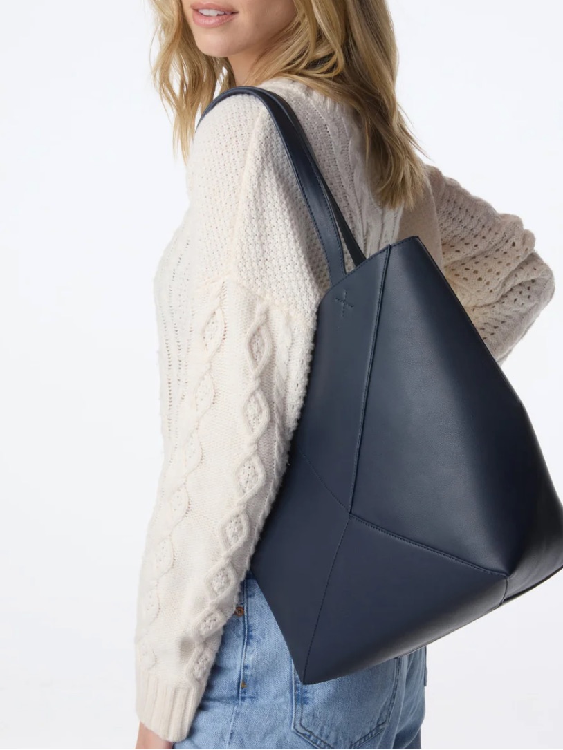 Walter Baker X Curateur Kate Tote In Navy Blue Nwot